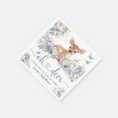 Oh Deer Baby Shower Boy Dusty Blue Paper Napkin スタンダードカクテルナプキン (角)