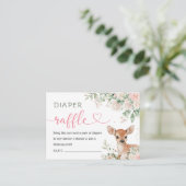 Oh Deer Baby Shower Diaper Raffle エンクロージャーカード (スタンド正面)