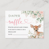 Oh Deer Baby Shower Diaper Raffle エンクロージャーカード (正面)