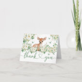 Oh Deer Baby Shower Folded Thank You Card サンキューカード (正面)