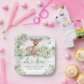 Oh Deer Baby Shower Gender Nautral ペーパープレート (パーティー)