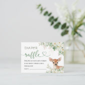 Oh Deer Baby Shower Gender Neutral Diaper Raffle  エンクロージャーカード (スタンド正面)