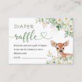 Oh Deer Baby Shower Gender Neutral Diaper Raffle  エンクロージャーカード (正面)