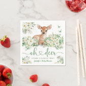 Oh Deer Baby Shower Gender Neutral Paper Napkin スタンダードカクテルナプキン (インサイチュ)