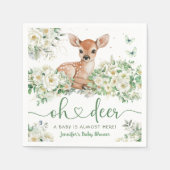 Oh Deer Baby Shower Gender Neutral Paper Napkin スタンダードカクテルナプキン (正面)