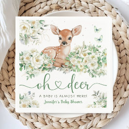 Oh Deer Baby Shower Gender Neutral Paper Napkin スタンダードカクテルナプキン