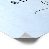 Oh Deer Blue Baby Showerウェルカムサイン ポスター (角)