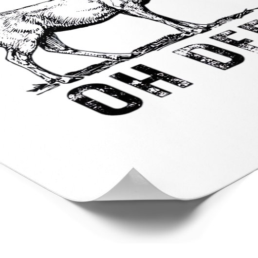 Oh Deer Bold Graphic Expression ポスター (角)