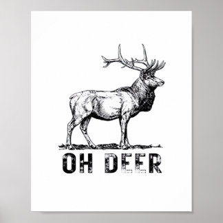 Oh Deer Bold Graphic Expression  ポスター