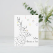 Oh deer christmas (幾何学的) シーズンカード (スタンド正面)