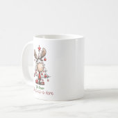 Oh Deer Christmas Is Here Funny Reindeer  コーヒーマグカップ (正面左)