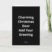 Oh Deer Christmas Is Here Joyful Aesthetic カード (裏面)