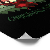 Oh Deer Christmas Is Here Joyful Aesthetic  ポスター (角)