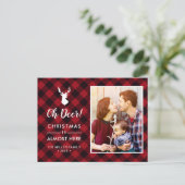 Oh Deer Christmas Is Here Red Buffalo Photo ポストカード (スタンド正面)