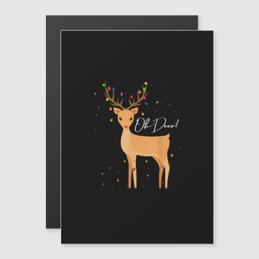 Oh Deer Christmas Light Pajama Cute Reindeer Holid (正面/裏面)