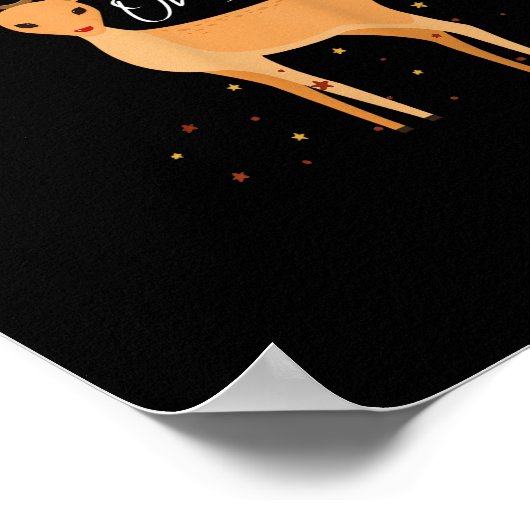 Oh Deer Christmas Light Pajama Cute Reindeer Holid ポスター (角)