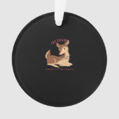 Oh Deer Christmas Modern Design オーナメント (正面)