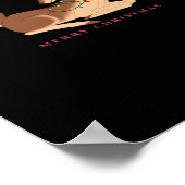 Oh Deer Christmas Modern Design  ポスター (角)