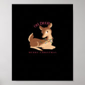 Oh Deer Christmas Modern Design  ポスター (正面)