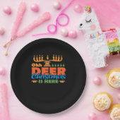 Oh Deer Christmas Too Classic Holiday Style  ペーパープレート (パーティー)