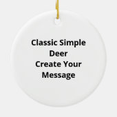Oh Deer Classic Simple Design セラミックオーナメント (裏面)