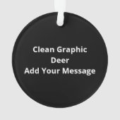 Oh Deer Clean Graphic Style オーナメント (裏面)