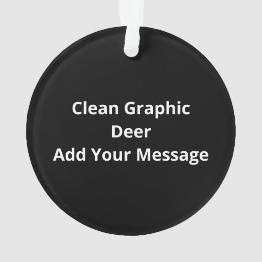 Oh Deer Clean Graphic Style オーナメント (裏面)