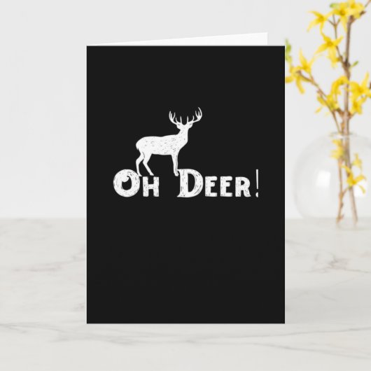 Oh Deer Clean Graphic Style カード (黄色い花)