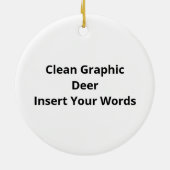 Oh Deer Clean Graphic Style セラミックオーナメント (裏面)