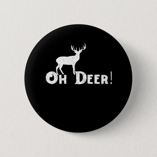 Oh Deer Clean Graphic Style  缶バッジ (正面)