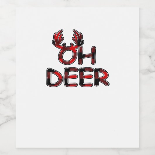 Oh Deer Clean Layout  ワインラベル (シングルラベル)
