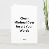 Oh Deer Clean Minimal Seeing カード (裏面)