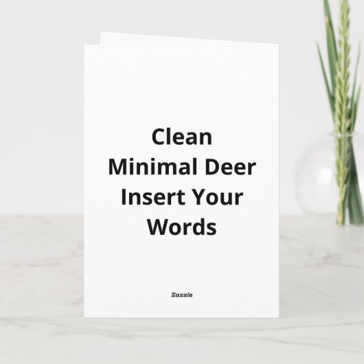 Oh Deer Clean Minimal Seeing カード (裏面)