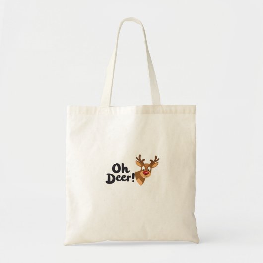 Oh Deer Clean Minimal Seeing Tote Bag トートバッグ (正面)