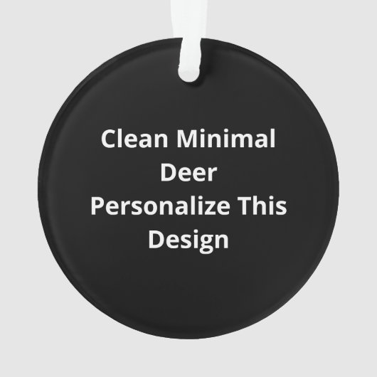 Oh Deer Clean Minimal Style オーナメント (裏面)