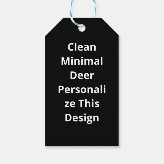 Oh Deer Clean Minimal Style ギフトタグ (裏面)