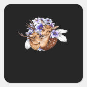 Oh Deer Clean Minimal Style  スクエアシール (正面)