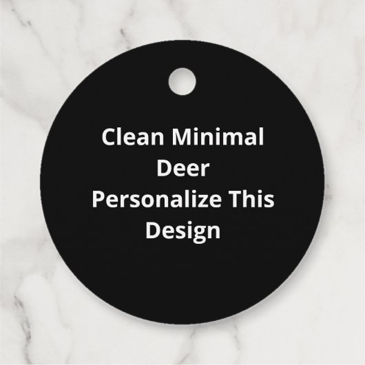 Oh Deer Clean Minimal Style フェイバータグ (裏面)