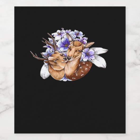 Oh Deer Clean Minimal Style  ワインラベル (シングルラベル)