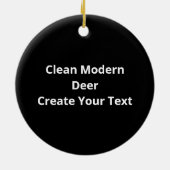Oh Deer Clean Modern  セラミックオーナメント (裏面)