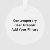 Oh Deer Contemporary Graphic Vibe オーナメント (裏面)