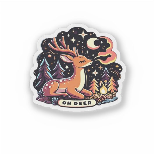 Oh Deer Contemporary Graphic Vibe  シール (正面)