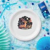 Oh Deer Contemporary Graphic Vibe  ペーパープレート (パーティー)