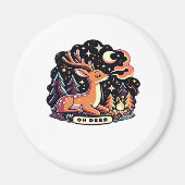 Oh Deer Contemporary Graphic Vibe  マグネット (正面)