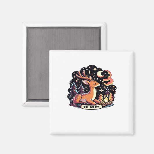 Oh Deer Contemporary Graphic Vibe  マグネット (正面/裏面)