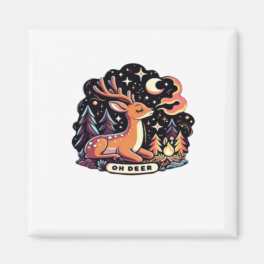 Oh Deer Contemporary Graphic Vibe マグネット (正面)