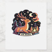 Oh Deer Contemporary Graphic Vibe  ワインラベル (シングルラベル)