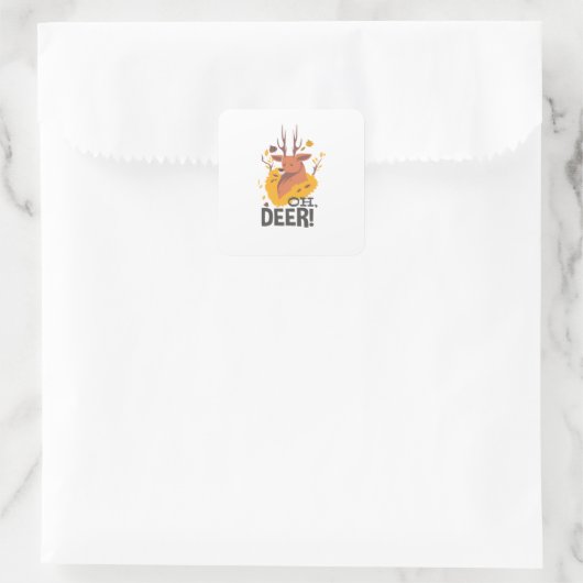 Oh Deer Contemporary Minimal Look  スクエアシール (バッグ)