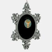 Oh Deer Creative Style スノーフレークピューターオーナメント (左)