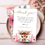 Oh Deer Cute Baby Shower Thank You Card 招待状<br><div class="desc">Oh Deer Cute Baby Shower Thank You Card</div>